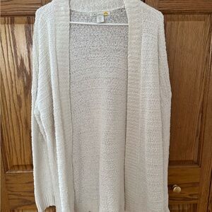 C&C California Women's Open-Front Cream Cardigan